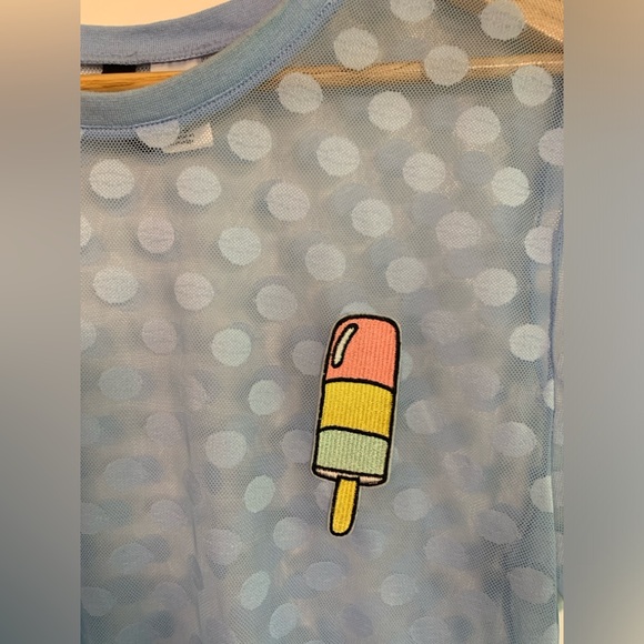 Mesh polka dot dress sz14 - Picture 3 of 5